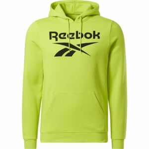 Reebok RI BIG STACKED LOGO HOOD Pánská mikina, světle zelená, velikost M