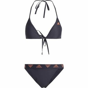 adidas TRIANGLE BIKINI Dámské dvoudílné plavky, tmavě šedá, velikost S