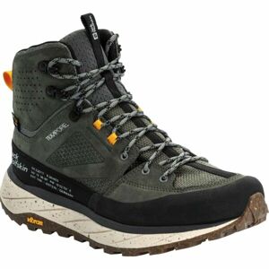 Jack Wolfskin TERRAQUEST TEXAPORE MID M Pánská treková obuv, zelená, velikost