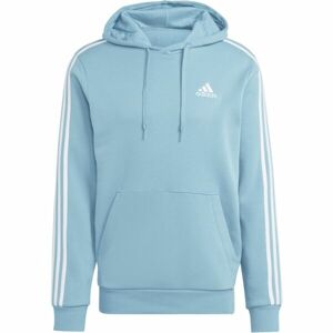 adidas 3-STRIPES HOODIE Pánská mikina, světle modrá, velikost