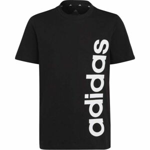 adidas U LIN TEE Chlapecké tričko, černá, velikost 128