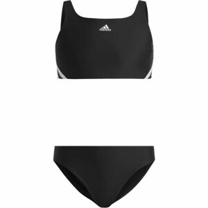 adidas 3-STRIPES Dívčí dvoudílné plavky, černá, velikost