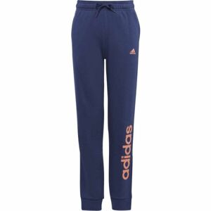 adidas LINEAR PANTS Dívčí tepláky, tmavě modrá, velikost