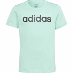 adidas ESS LIN T Dívčí tričko, světle zelená, velikost 128