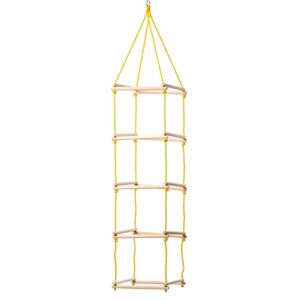 WOODY ROPE LADDER Provazový žebřík, žlutá, velikost