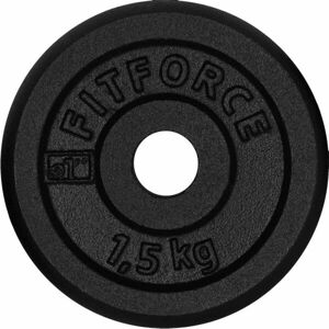 Fitforce PLB 1,5 KG x 25 MM Nakládací kotouč, černá, veľkosť 1,5 KG