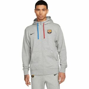 Nike FCB M NSW CLUB HOODIE FZ FT CL Pánská mikina, šedá, velikost XXL