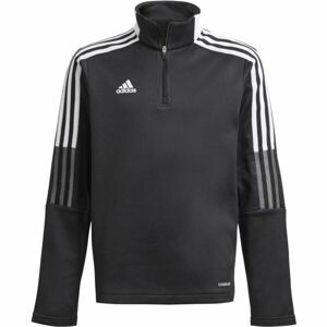 adidas TIRO21 WRM TOPY Juniorská fotbalová mikina, černá, velikost 176