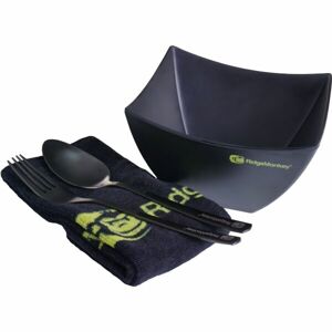 RIDGEMONKEY SQ DLX BOWL SET Jídelní sada, černá, veľkosť UNI