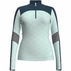 Smartwool W CLASSIC THERMAL MERINO BL CB 1/4 ZB Dámské funkční triko, světle modrá, velikost XS