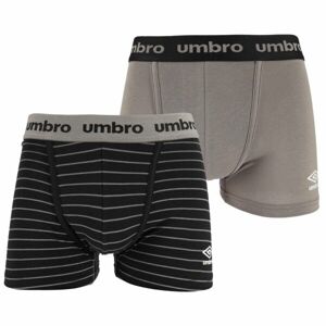 Umbro BOXER SHORT 2 PACK Pánské boxerky, šedá, velikost S