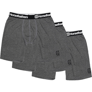 Horsefeathers DYNASTY LONG 3PACK BOXER SHORTS Pánské boxerky, tmavě šedá, velikost S