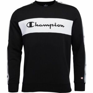 Champion AMERICAN TAPE CREWNECK SWEATSHIRT Pánská mikina, černá, velikost L