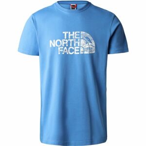 The North Face M S/S WOODCUT DOME TEE Pánské triko, modrá, velikost S