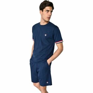 Fila JERSEY STRETCH SS T-SHIRT FRENCH TERRY HORTS PYJAMAS M Pánské pyžamo, tmavě modrá, velikost XXL
