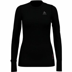 Odlo SUW TOP CREW NECK L/S NATURAL 100% MERINO Dámské tričko s dlouhým rukávem, černá, velikost XL