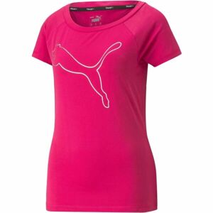 Puma TRAIN FAVORITE JERSEY CAT TEE Dámské triko, růžová, velikost L