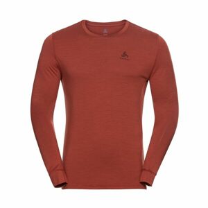 Odlo BL TOP MERINO200 CREW NECK L/S Pánské merino triko, červená, velikost M