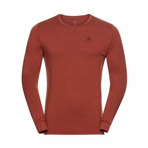 Odlo BL TOP MERINO200 CREW NECK L/S Pánské merino triko, červená, velikost XL