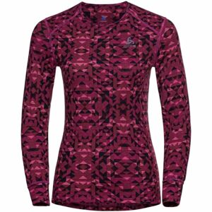 Odlo W BL TOP ACTIVEWARM ECO GRAPHIC Dámské funkční triko, růžová, velikost L