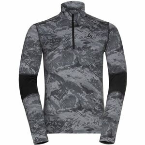 Odlo M BL TOP TURTLE NECK WHISTLER Pánské funkční triko, tmavě šedá, velikost L