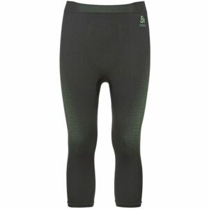 Odlo BL BOTTOM 3/4 PERFORMANCE WARM ECO Pánské funkční tříčtvrteční kalhoty, tmavě šedá, velikost L