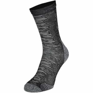 Odlo SOCKS MICRO CREW CERAMICOOL RUN GRAPHIC Běžecké ponožky, šedá, velikost 45-47