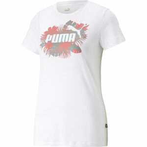 Puma ESS + FLOWER POWER TEE Dámské triko, bílá, velikost XL