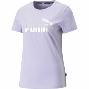Puma ESS+ METALLIC LOGO TEE Dámské tričko, fialová, velikost S
