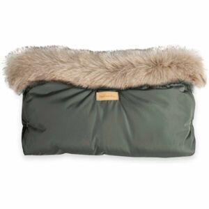 BEZTROSKA GLOVE WITH FUR Rukávník s kožešinou, zelená, velikost UNI