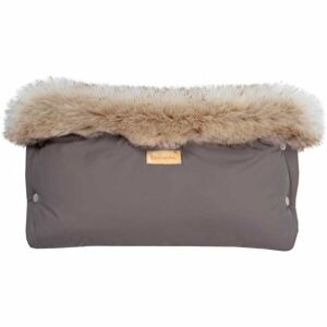 BEZTROSKA GLOVE WITH FUR Rukávník s kožešinou, šedá, velikost UNI