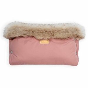 BEZTROSKA GLOVE WITH FUR Rukávník s kožešinou, růžová, velikost UNI