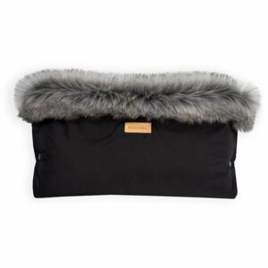 BEZTROSKA GLOVE WITH FUR Rukávník s kožešinou, černá, velikost UNI