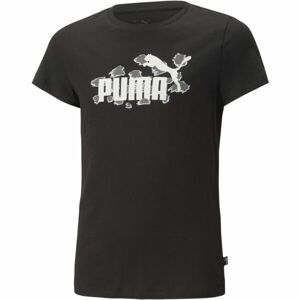 Puma ESS+ANIMAL TEE G Dívčí triko, černá, velikost 128