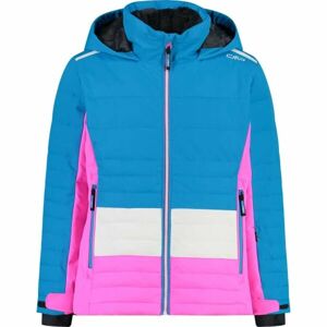 CMP KID G JACKET FIX HOOD Dívčí lyžařská bunda, modrá, velikost 164