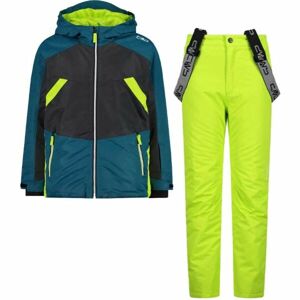 CMP KID SET JACKET AND PANT Chlapecký lyžařský komplet, reflexní neon, veľkosť 128