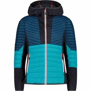 CMP WOMAN JACKET FIX HOOD HYBRID Dámská hybridní bunda, tyrkysová, velikost 42