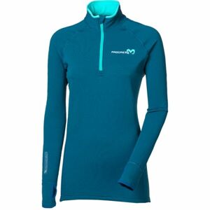 Progress TISPA ZIP MERINO Dámská funkční sportovní mikina, modrá, velikost XL