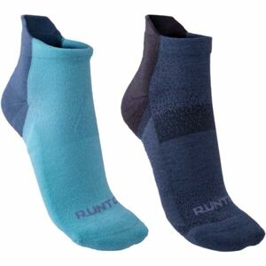 Runto LABA 2 páry sportovních ponožek s antibakteriální úpravou, modrá, velikost 43-46