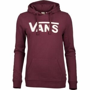 Vans WM DROP V LOGO HOODIE Dámská mikina, vínová, velikost