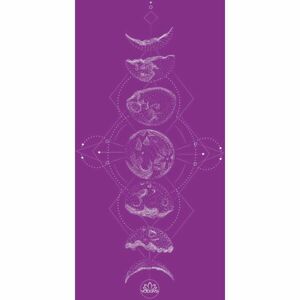 YOGGYS SMALL TOWEL MOON PHASE Ručník na jógu, fialová, velikost