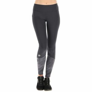 Lotto RUNNING LEGGINGS W PRT2 Dámské běžecké legíny, tmavě šedá, velikost L