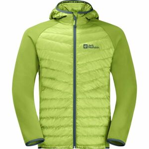 Jack Wolfskin ROUTEBURN PRO HYBRID M Pánská outdoorová zateplená bunda, zelená, velikost L