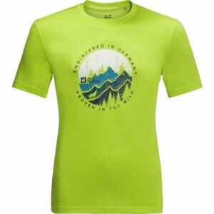 Jack Wolfskin HIKING T M Pánské funkční triko, zelená, velikost L