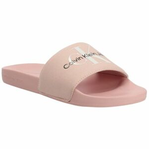 Calvin Klein SLIDE MONOGRAM CO Dámské pantofle, lososová, velikost 36