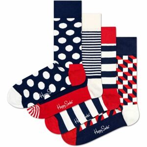 HAPPY SOCKS CLASSIC NAVY GIFT SET 4P Klasické ponožky, černá, veľkosť 41-46