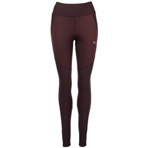 KARI TRAA TIRILL TIGHTS Dámské sportovní legíny, vínová, velikost XL