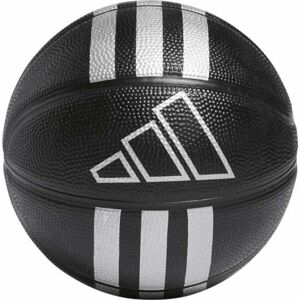 adidas 3S RUBBER MINI Mini basketbalový míč, černá, velikost 3