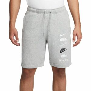 Nike CLUB+ FT SHORT MLOGO Pánské šortky, šedá, velikost XXL