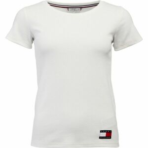 Tommy Hilfiger TOMMY 85 RIB-SS TEE Dámské tričko, šedá, velikost XS